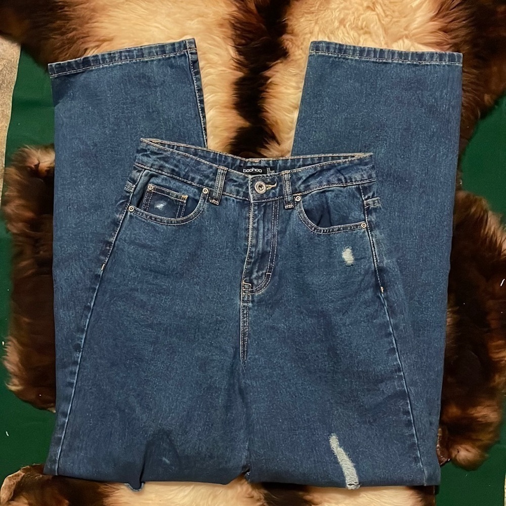 Boohoo Hi Rise Straight Leg Baggy Fit‎ Jeans